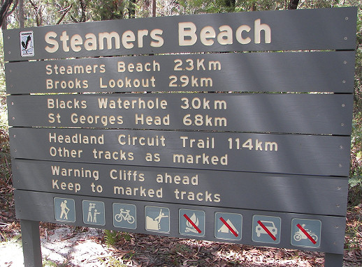 Steamers Beach Sign